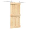 vidaXL Sliding Door with Hardware Set 90x210 cm Solid Wood Pine