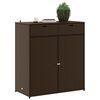 vidaXL Garden Storage Cabinet Brown 105x55x113 cm Poly Rattan