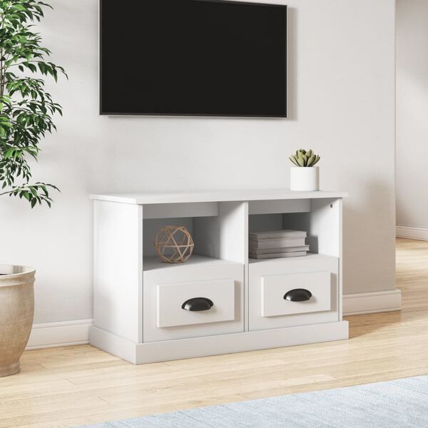 vidaXL TV Cabinet White 80x35x50 cm Engineered Wood