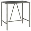 vidaXL 5 Piece Garden Bar Set with Cushions Grey Poly Rattan