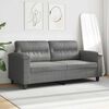 vidaXL 2-Seater Sofa Dark Grey 140 cm Microfibre Fabric