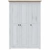 vidaXL 3-Door Wardrobe White 118x50x171.5 cm Pine Panama Range