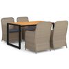 vidaXL 5 Piece Garden Dining Set Brown