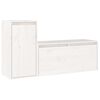vidaXL TV Cabinet | Set of 2 | White | Solid pinewood | Medium | TV Cabinet