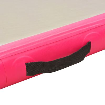 vidaXL Inflatable Gymnastics Mat with Pump 500x100x10 cm PVC Pink
