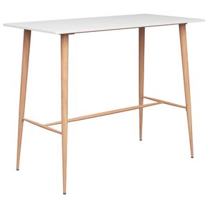vidaXL Bar Table | White | MDF | 120 x 60 x 105 cm | Durable | Bar Table