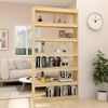 vidaXL Book Cabinet/Room Divider 100x30x200 cm Solid Pinewood
