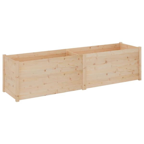 vidaXL Garden Planter 200x50x50 cm Solid Pinewood