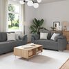 vidaXL Sofa Set 2 pcs Dark grey 219 x 77 x 82 cm Fabric