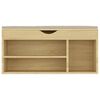vidaXL Shoe Bench with Cushion Sonoma Oak 104x30x49 cm Engineered Wood