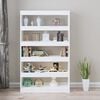 vidaXL Book Cabinet/Room Divider High Gloss White 100x30x166 cm