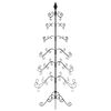 vidaXL Metal Christmas Tree for Decoration Black 215 cm