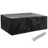 vidaXL Garden Furniture Cover | Black | Polyethylene | 242x162x100 cm
