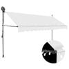 vidaXL Retractable Awning | Cream | Polyester with PU coating | 400 cm width