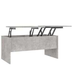 vidaXL Coffee Table Concrete Grey 102x50,5x46,5 cm Engineered Wood
