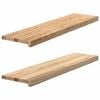 vidaXL Window Sills 2 pcs Untreated 100x30x2 cm Solid Wood Oak