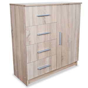 vidaXL Sideboard | Oak | Engineered wood with tough PVC edges | Medium