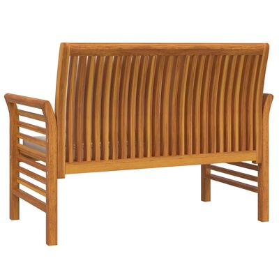 vidaXL Sofa Bench with Cream White Cushions Solid Wood Acacia