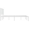 vidaXL Metal Bed Frame without Mattress with Headboard White 180x200cm
