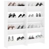 vidaXL Wall Shoe Cabinets 4 pcs White 60x18x60 cm Engineered Wood