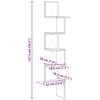 vidaXL Wall Corner Shelf White 32x32x127,5 cm Engineered Wood