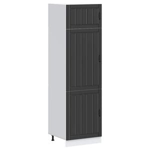 vidaXL Kitchen Cupboard "Lucca" Black Engineered Wood