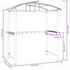 vidaXL BBQ Gazebo with Side Shelves Anthracite 210x114x230 cm Steel