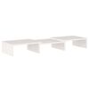 vidaXL Monitor Stand White 60x24x10.5 cm Solid Wood Pine