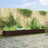 vidaXL Garden Raised Bed Brown 400 x 80 x 44 cm Steel