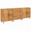 vidaXL Sideboard 3 pcs 180 x 33.5 x 75 cm Solid mango wood Brown