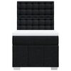 vidaXL Box Spring Bed with Mattress Black King Single Fabric