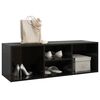 vidaXL Shoe Storage Bench High Gloss Black 105x35x35 cm Engineered Wood