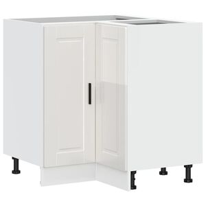 vidaXL Kitchen Corner Base Cabinet "Porto" High Gloss White