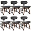 vidaXL Dining Chair | Set of 6 | Black and Brown