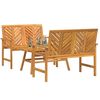 vidaXL Garden Lounge Set Brown Solid Acacia wood