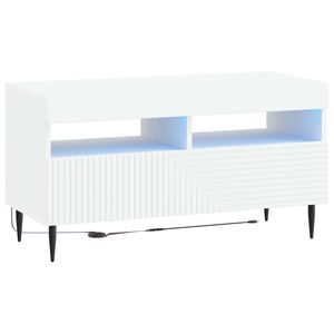 vidaXL LED TV Cabinet White Engineered Wood