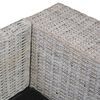 vidaXL 3-Seater Sofa with Cushions Grey Natural Rattan