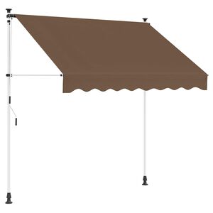 vidaXL Manual Retractable Awning Taupe 250 cm
