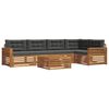 vidaXL Outdoor Sofa Set 6 pcs Natural and Anthracite