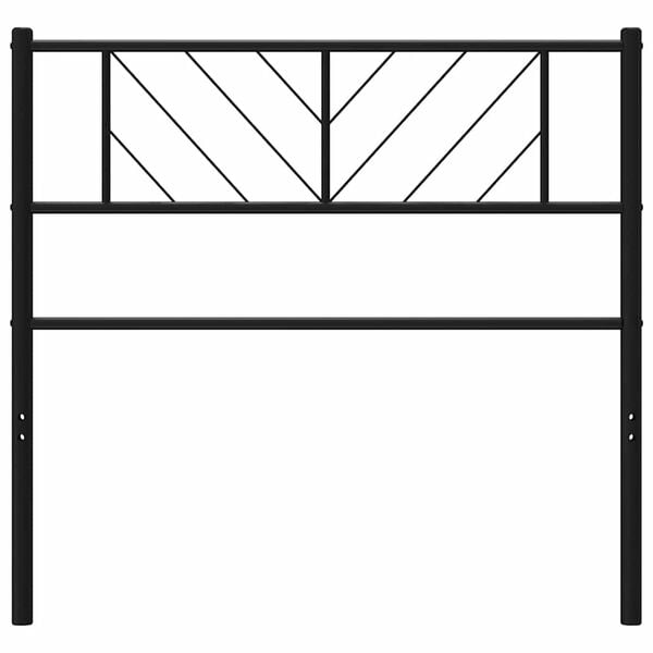 vidaXL Metal Replace Headboard Black 107 cm