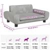 vidaXL Dog Bed Light Grey 70x45x33 cm Velvet