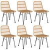 vidaXL 7 Piece Garden Dining Set Poly Rattan