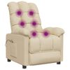 vidaXL Massage Chair Cream Fabric