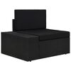 vidaXL 4 Piece Garden Lounge Set Poly Rattan Black