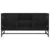 vidaXL TV Cabinet with Glass Doors Black 102x37x50 cm
