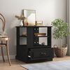 vidaXL Side Table Black 50x50x60 cm Engineered Wood