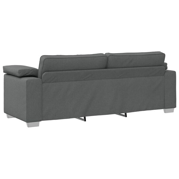 vidaXL Sofa Dark Grey 219 x 80 x 82 cm Fabric