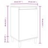vidaXL Bedside Cabinet High Gloss White 40x35x70 cm Engineered Wood