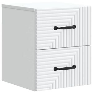 vidaXL Wall-Mounted Bedside Cabinet White 34.5 x 33 x 40 cm