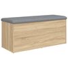vidaXL Storage Bench Sonoma Oak 102x42x45 cm Engineered Wood